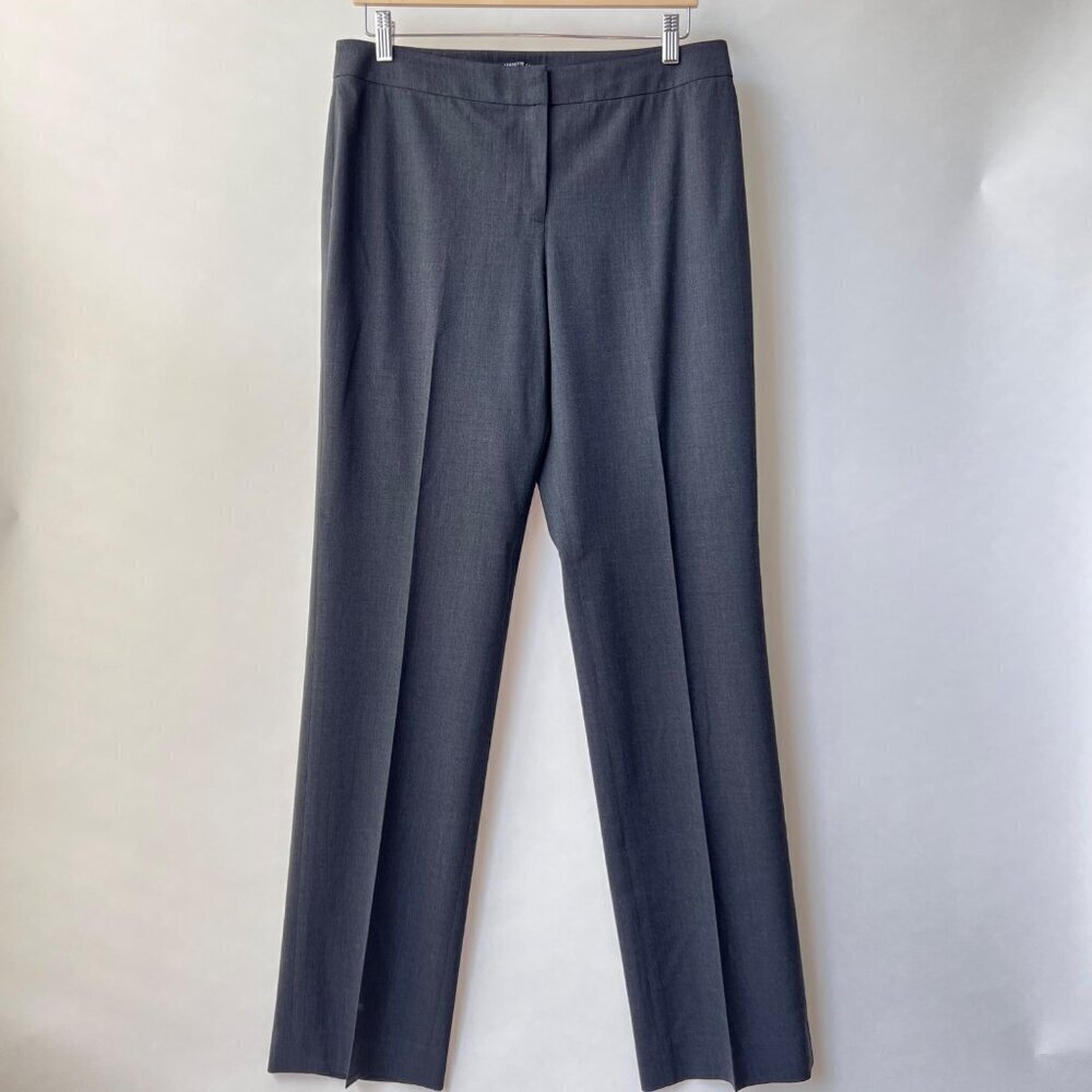 Lafayette 148 Women’s Wool Straight Leg Pants , Size 10, dark gray N56